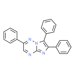ChemSpider 2D Image | 2,6,7-Triphenylimidazo[1,2-b][1,2,4]triazine | C23H16N4