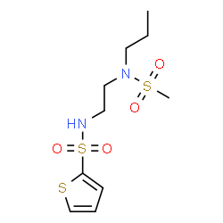 ChemSpider 2D Image | N-{2-[(Methylsulfonyl)(propyl)amino]ethyl}-2-thiophenesulfonamide | C10H18N2O4S3
