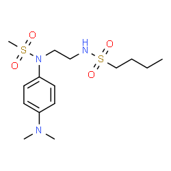ChemSpider 2D Image | N-(2-{[4-(Dimethylamino)phenyl](methylsulfonyl)amino}ethyl)-1-butanesulfonamide | C15H27N3O4S2