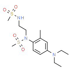 ChemSpider 2D Image | N-[4-(Diethylamino)-2-methylphenyl]-N-{2-[(methylsulfonyl)amino]ethyl}methanesulfonamide | C15H27N3O4S2