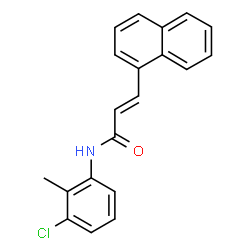 ChemSpider 2D Image | (2E)-N-(3-Chloro-2-methylphenyl)-3-(1-naphthyl)acrylamide | C20H16ClNO
