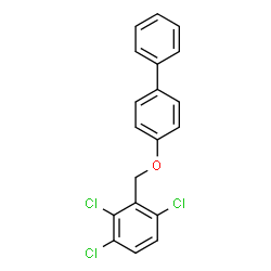 ChemSpider 2D Image | 4-[(2,3,6-Trichlorobenzyl)oxy]biphenyl | C19H13Cl3O