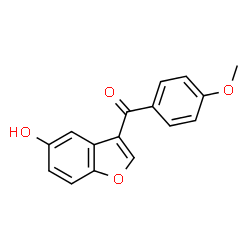 ChemSpider 2D Image | 3-(4-methoxybenzoyl)-1-benzofuran-5-ol | C16H12O4