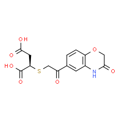 ChemSpider 2D Image | (2S)-2-{[2-Oxo-2-(3-oxo-3,4-dihydro-2H-1,4-benzoxazin-6-yl)ethyl]sulfanyl}succinic acid | C14H13NO7S