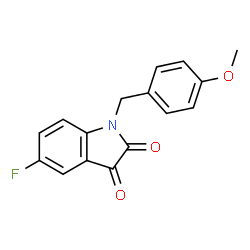 ChemSpider 2D Image | 5-Fluoro-1-(4-methoxybenzyl)-1H-indole-2,3-dione | C16H12FNO3