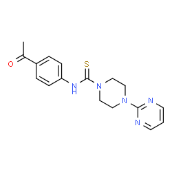 ChemSpider 2D Image | N-(4-Acetylphenyl)-4-(2-pyrimidinyl)-1-piperazinecarbothioamide | C17H19N5OS