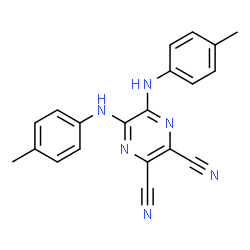 ChemSpider 2D Image | 5,6-Bis[(4-methylphenyl)amino]-2,3-pyrazinedicarbonitrile | C20H16N6