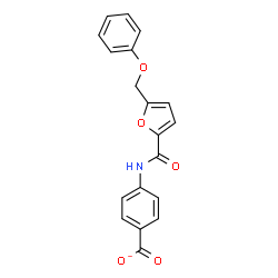 ChemSpider 2D Image | 4-{[5-(Phenoxymethyl)-2-furoyl]amino}benzoate | C19H14NO5