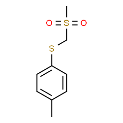 ChemSpider 2D Image | 1-Methyl-4-{[(methylsulfonyl)methyl]sulfanyl}benzene | C9H12O2S2