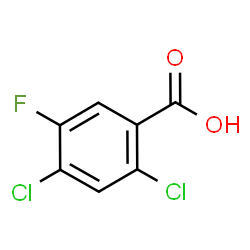 ChemSpider 2D Image | 2,4-Dichloro-5-fluorobenzoic acid | C7H3Cl2FO2
