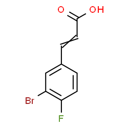 ChemSpider 2D Image | 3-(3-Bromo-4-fluorophenyl)acrylic acid | C9H6BrFO2