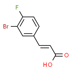 ChemSpider 2D Image | 3-Bromo-4-fluorocinnamic acid | C9H6BrFO2