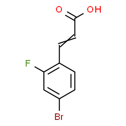 ChemSpider 2D Image | 3-(4-Bromo-2-fluorophenyl)acrylic acid | C9H6BrFO2