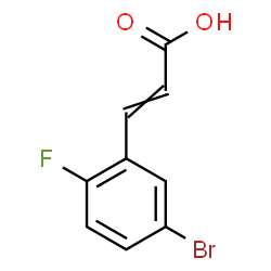 ChemSpider 2D Image | 3-(5-Bromo-2-fluorophenyl)acrylic acid | C9H6BrFO2