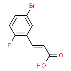 ChemSpider 2D Image | 5-Bromo-2-fluorocinnamic acid | C9H6BrFO2
