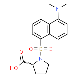 ChemSpider 2D Image | 1-{[5-(Dimethylamino)-1-naphthyl]sulfonyl}-D-proline | C17H20N2O4S