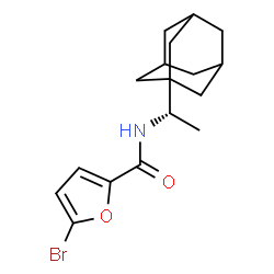 ChemSpider 2D Image | N-[(1S)-1-(Adamantan-1-yl)ethyl]-5-bromo-2-furamide | C17H22BrNO2