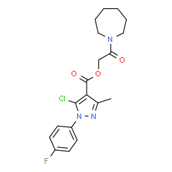 ChemSpider 2D Image | 2-(1-Azepanyl)-2-oxoethyl 5-chloro-1-(4-fluorophenyl)-3-methyl-1H-pyrazole-4-carboxylate | C19H21ClFN3O3