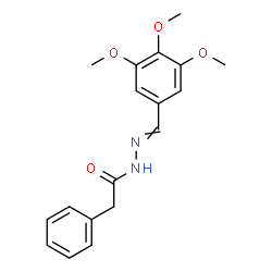 ChemSpider 2D Image | 2-Phenyl-N'-(3,4,5-trimethoxybenzylidene)acetohydrazide | C18H20N2O4