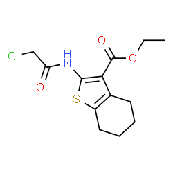 ChemSpider 2D Image | ethyl 2-(2-chloroacetamido)-4,5,6,7-tetrahydro-1-benzothiophene-3-carboxylate | C13H16ClNO3S