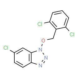 ChemSpider 2D Image | 6-Chloro-1-[(2,6-dichlorobenzyl)oxy]-1H-benzotriazole | C13H8Cl3N3O