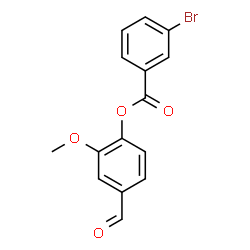 ChemSpider 2D Image | 4-Formyl-2-methoxyphenyl 3-bromobenzoate | C15H11BrO4