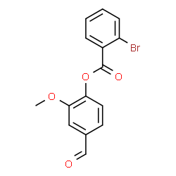 ChemSpider 2D Image | 4-Formyl-2-methoxyphenyl 2-bromobenzoate | C15H11BrO4