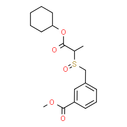 ChemSpider 2D Image | Methyl 3-({[1-(cyclohexyloxy)-1-oxo-2-propanyl]sulfinyl}methyl)benzoate | C18H24O5S