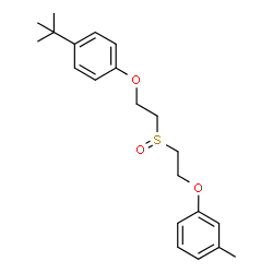 ChemSpider 2D Image | 1-Methyl-3-[2-({2-[4-(2-methyl-2-propanyl)phenoxy]ethyl}sulfinyl)ethoxy]benzene | C21H28O3S