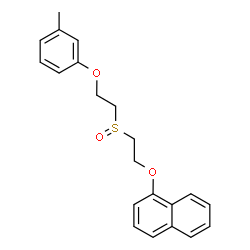 ChemSpider 2D Image | 1-(2-{[2-(3-Methylphenoxy)ethyl]sulfinyl}ethoxy)naphthalene | C21H22O3S