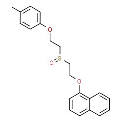 ChemSpider 2D Image | 1-(2-{[2-(4-Methylphenoxy)ethyl]sulfinyl}ethoxy)naphthalene | C21H22O3S