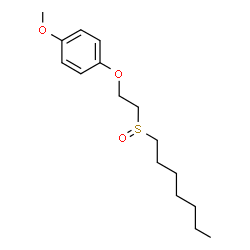 ChemSpider 2D Image | 1-[2-(Heptylsulfinyl)ethoxy]-4-methoxybenzene | C16H26O3S