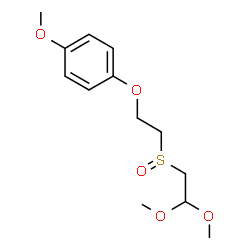ChemSpider 2D Image | 1-{2-[(2,2-Dimethoxyethyl)sulfinyl]ethoxy}-4-methoxybenzene | C13H20O5S