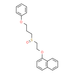 ChemSpider 2D Image | 1-{2-[(3-Phenoxypropyl)sulfinyl]ethoxy}naphthalene | C21H22O3S