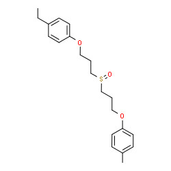 ChemSpider 2D Image | 1-Ethyl-4-(3-{[3-(4-methylphenoxy)propyl]sulfinyl}propoxy)benzene | C21H28O3S