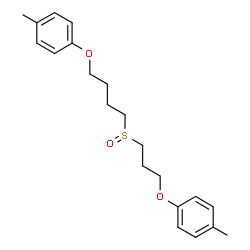 ChemSpider 2D Image | 1-Methyl-4-(3-{[4-(4-methylphenoxy)butyl]sulfinyl}propoxy)benzene | C21H28O3S