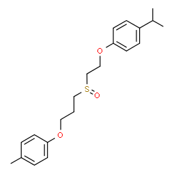 ChemSpider 2D Image | 1-Isopropyl-4-(2-{[3-(4-methylphenoxy)propyl]sulfinyl}ethoxy)benzene | C21H28O3S