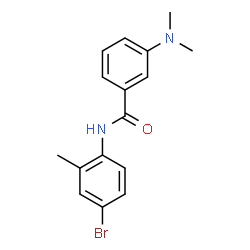 ChemSpider 2D Image | N-(4-Bromo-2-methylphenyl)-3-(dimethylamino)benzamide | C16H17BrN2O