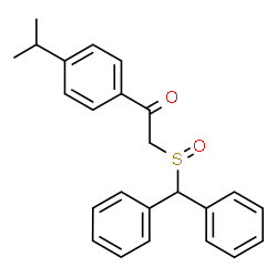 ChemSpider 2D Image | 2-[(Diphenylmethyl)sulfinyl]-1-(4-isopropylphenyl)ethanone | C24H24O2S