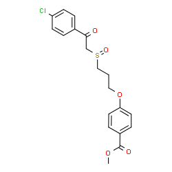 ChemSpider 2D Image | Methyl 4-(3-{[2-(4-chlorophenyl)-2-oxoethyl]sulfinyl}propoxy)benzoate | C19H19ClO5S