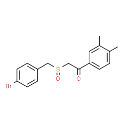 ChemSpider 2D Image | 2-[(4-Bromobenzyl)sulfinyl]-1-(3,4-dimethylphenyl)ethanone | C17H17BrO2S