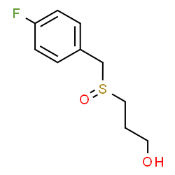 ChemSpider 2D Image | 3-[(4-Fluorobenzyl)sulfinyl]-1-propanol | C10H13FO2S