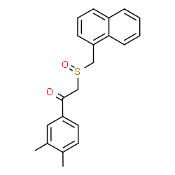ChemSpider 2D Image | 1-(3,4-Dimethylphenyl)-2-[(1-naphthylmethyl)sulfinyl]ethanone | C21H20O2S