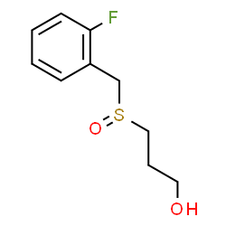 ChemSpider 2D Image | 3-[(2-Fluorobenzyl)sulfinyl]-1-propanol | C10H13FO2S