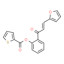 ChemSpider 2D Image | 2-[(2E)-3-(2-Furyl)-2-propenoyl]phenyl 2-thiophenecarboxylate | C18H12O4S