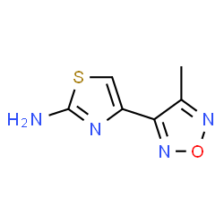 ChemSpider 2D Image | 4-(4-Methyl-1,2,5-oxadiazol-3-yl)-1,3-thiazol-2-amine | C6H6N4OS