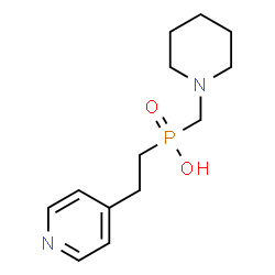 ChemSpider 2D Image | (1-Piperidinylmethyl)[2-(4-pyridinyl)ethyl]phosphinic acid | C13H21N2O2P