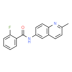 ChemSpider 2D Image | 2-Fluoro-N-(2-methyl-6-quinolinyl)benzamide | C17H13FN2O