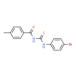 ChemSpider 2D Image | N-[(4-Bromophenyl)carbamothioyl]-4-methylbenzamide | C15H13BrN2OS