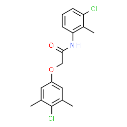 ChemSpider 2D Image | 2-(4-Chloro-3,5-dimethylphenoxy)-N-(3-chloro-2-methylphenyl)acetamide | C17H17Cl2NO2